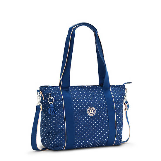 Kipling Asseni Small Printed Tote Veske Blå | NO 1748KO